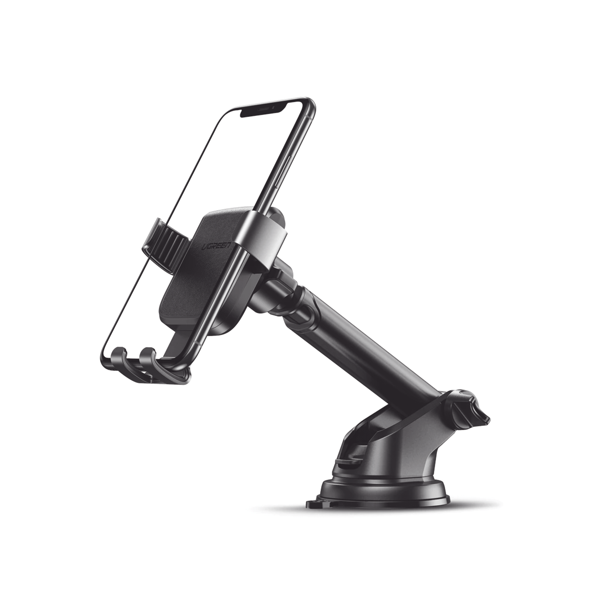 Soporte de Celular para Automóvil con Ventosa / Diseño de Sujecion en Triangulo / Ajustable 270° / Rotable / Estirable / Amplia Compatibilidad con dispositivos de 4'' a 7'' / Color Negro Soporte de Celular para Automóvil con Ventosa / Diseño de Sujecion en Triangulo / Ajustable 270° / Rotable / Estirable / Amplia Compatibilidad con dispositivos de 4'' a 7'' / Color Negro